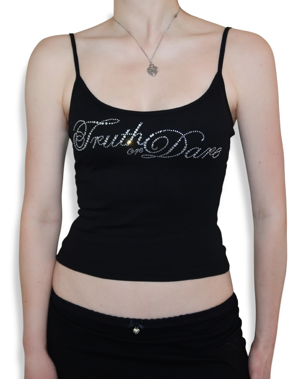 Classic Black Rhinestone Logo Tank – Truth or Dare