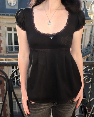 Classic Black Aurora Babydoll Top