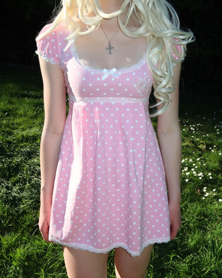 Strawberries and Cream Aurora Babydoll Dress