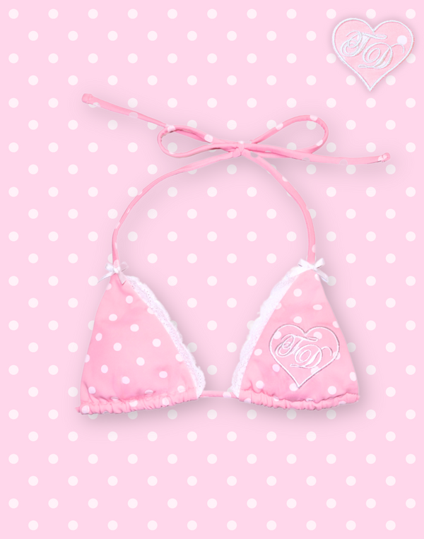 Strawberries and Cream Micro Bikini Top Preorder
