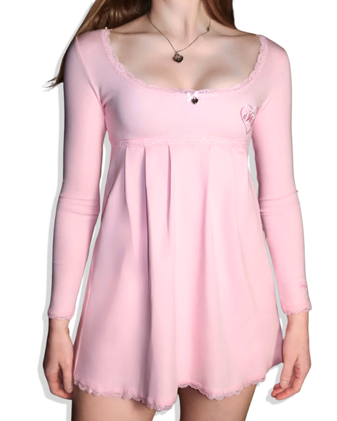 Classic Pink Babydoll Dress