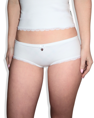 Classic White Charlie Boyshorts