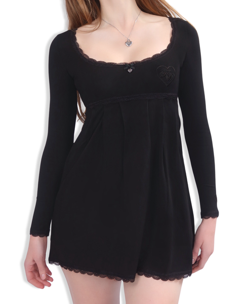 Black Bella Babydoll Dress
