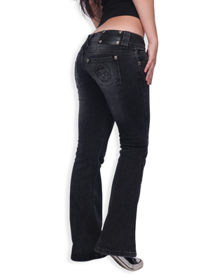 Signature Low-Rise Flare Jeans - Classic Black