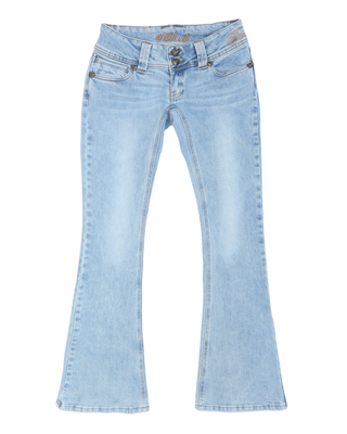 Sweetheart Low-Rise Flare Jeans - Light Wash