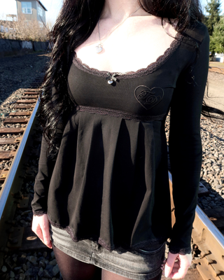Black Babydoll Top