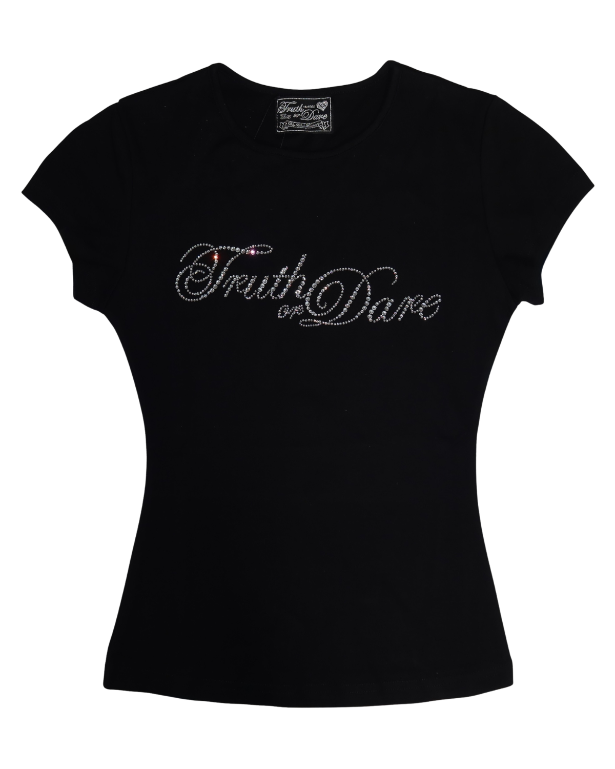 Classic Black Rhinestone Logo Tee – Truth or Dare