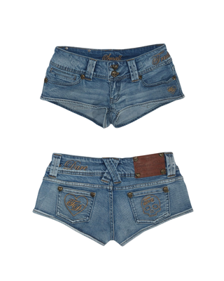 Signature Low-Rise Micro Shorts - Classic Blue