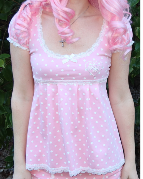 Strawberries and Cream Aurora Babydoll Top