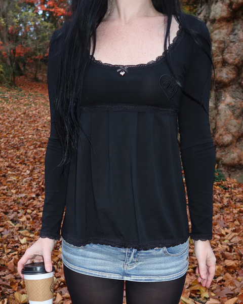 Black Babydoll Top