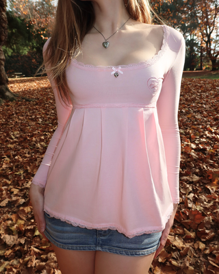 Pink Babydoll Top