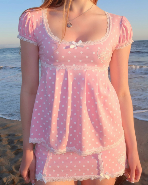 Strawberries and Cream Aurora Babydoll Top