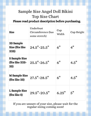 Sample Size Angel Doll Bikini Set (Sample-Size Top + Skirtini)