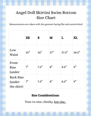 Sample Size Angel Doll Bikini Set (Sample-Size Top + Skirtini)